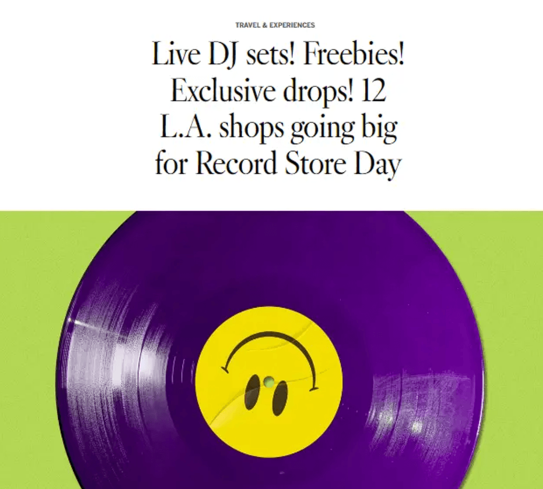 LA Record Shops Going Big for RSD